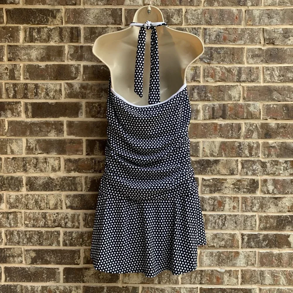 Women’s One Piece Halter Swimsuit Skirted - Picture 5 of 15